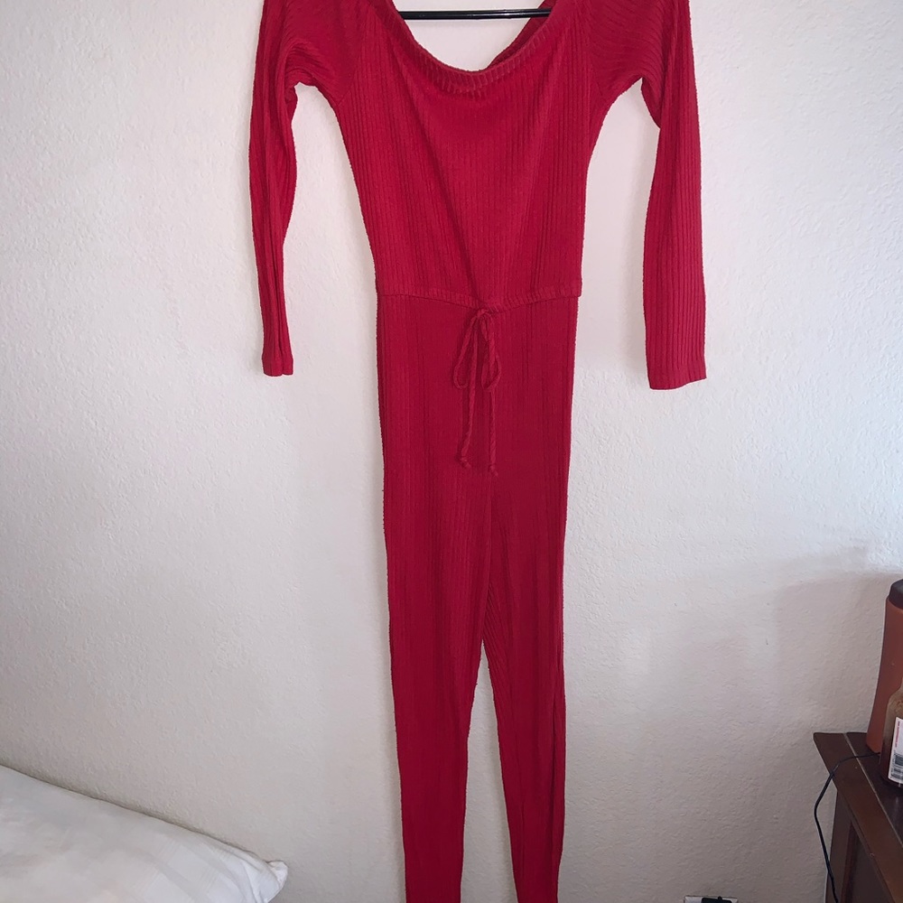 Red jumpsuit